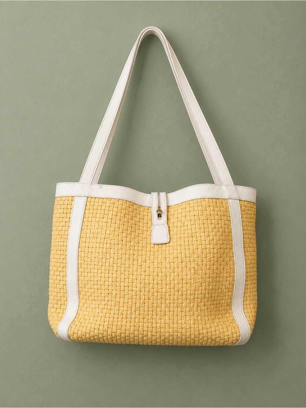 Maxximum Yellow Woven Shoulder Bag